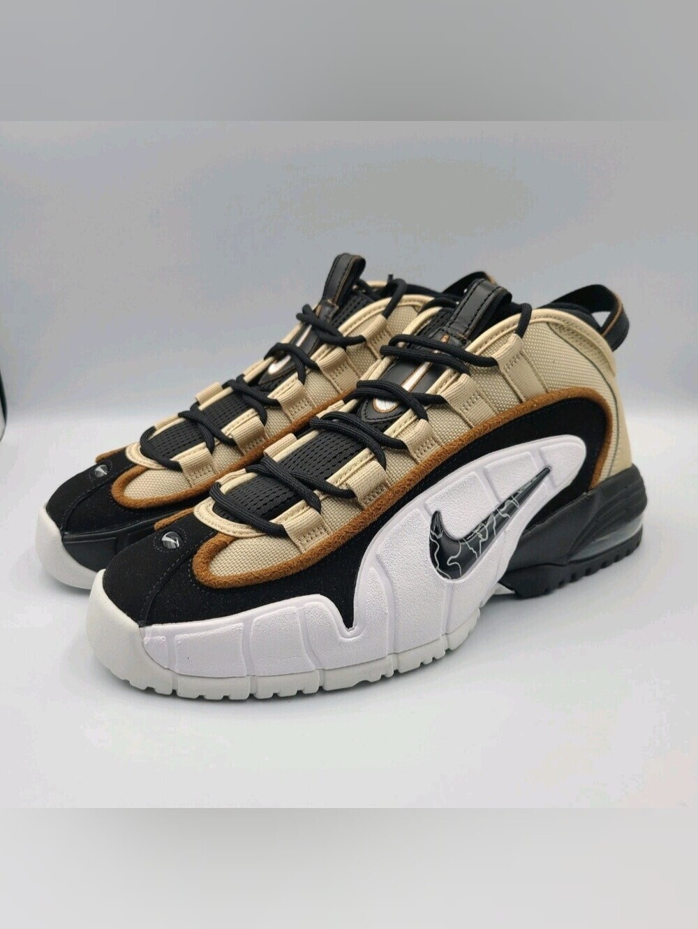 Nike Air Max Penny 1 Rattan Black Ale Brown White Size 5.5 Y Like New.